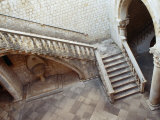 Overhead of Courtyard of Gothic Renaissance Rector's Palace, Dubrovnik, Croatia Photographie par Richard Nebesky
