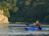 Mother and Child Kayaking on the Potomac River Photographic Print by Skip Brown