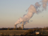 A Nuclear Power Plant Belches Steam from Its Cooling Towers, Collegeville, Pennsylvania Photographic Print by Taylor S. Kennedy