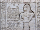 Queen Cleopatra and Stone Carved Hieroglyphics, Egypt Photographic Print by Michele Molinari