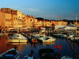 Boats and Buildings at Port, St. Tropez, France Photographic Print by Richard I'Anson