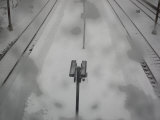 Security Cameras Overlook the Platform at the Osterport Rail Station Photographic Print by Cotton Coulson
