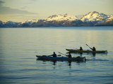 Twilight Sea Kayaking Tour on Primce William Sound Photographic Print by Kate Thompson