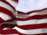 Close-up of an American Flag Waving in the Wind Lámina fotográfica