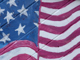 Close Up of American Flag Lámina fotográfica