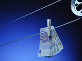 Euros Drying on a Clothesline Photographic Print