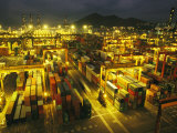 Hong Kong Cargo Terminal Photographic Print by Eightfish 
