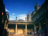 Bath Abbey Reflected in Waters of Roman Bath, Bath, United Kingdom Photographic Print by Charlotte Hindle
