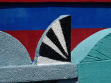 Detail of Stucco Ornament on a Painted Tomb in Sacapulae Cemetery, Quiche, Guatemala Photographie par Jeffrey Becom