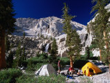 Campers on the Whitney Portal Trail, in the Sierra Nevada Mountains, Inyo National Forest, USA Photographic Print by Brent Winebrenner