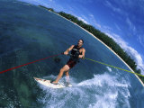 Man Kiteboarding in the Sea Photographic Print