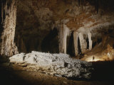 A Fallen Column Litters the Cave Floor Photographic Print by Stephen Alvarez