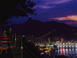 Night View of Rio De Janeiro from an Overlook on Sugar Loaf Mountain Photographic Print by Richard Nowitz