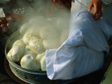 Freshly Cooked, Hot Dumplings for Sale Near Dazhalan, Beijing, China Photographic Print by Jonathan Smith