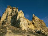 Rock Formation with Cave Homes in the Cappadocia Region of Turkey Photographic Print