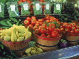 Bushels of Tomatoes and Squash in Market Photographic Print by Inga Spence