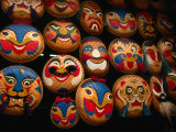 Woven Masks for Sale for Tet Festival, Hanoi, Vietnam Photographic Print by Mason Florence