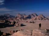 Desert from Burdah Rock Bridge, Wadi Rum National Reserve, Jordan Photographic Print by Anders Blomqvist