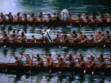 Ngaruawahia Regatta Held at Turangawaewae Marae Every March on Waikato River, New Zealand Photographic Print by David Wall