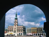 Buildings on Old Town Square, Zamosc, Lubelskie, Poland Photographic Print by Krzysztof Dydynski