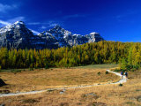 Hikers in Larch Valley, Banff, Canada Photographic Print by Rick Rudnicki