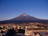 Fuji City with Mt. Fuji in background, Mt. Fuji, Japan Photographic Print by Martin Moos