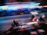 Motorbikes Take to Main Street During Bike Week, Daytona Beach, Florida, USA Photographic Print by Lawrence Worcester