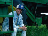 Wheat Farmer Taking a Break, Calgary, Canada Photographic Print by Rick Rudnicki