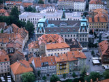 Old Town Buildings from Castle Hill, Ljubljana, Greater Ljubljana, Slovenia Photographic Print by Grant Dixon