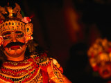 Legong Dancer in Mask During Performance, Ubud, Indonesia Photographic Print by John Banagan