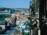 Hradcany District from Roof of St. Vi'Ta, Prague, Czech Republic Photographic Print by Richard Nebesky