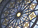 Stained Glass with Geometric Pattern Photographic Print