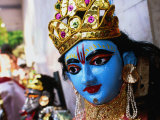 Papier Mache Effigy to Be Used in Religious Procession, Delhi, India Photographic Print by Paul Beinssen
