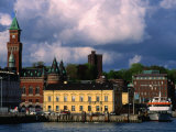Harbour and City Buildings, Helsingborg, Skane, Sweden Photographic Print by Anders Blomqvist