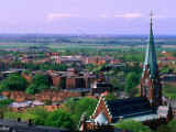 All Saints Church Spire and Cityscape, Lund, Skane, Sweden Photographic Print by Anders Blomqvist