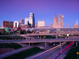 City Skyline with Freeway in Foreground, Kansas City, USA Photographic Print by Richard Cummins