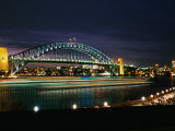 Sydney Harbour Bridge at Dusk from the Botanic Gardens, Sydney, Australia Photographic Print by Greg Elms