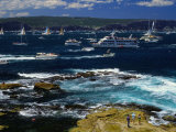 Yachts and Spectator Craft Sailing in Sydney Harbour, Sydney, Australia Photographic Print by Barnett Ross