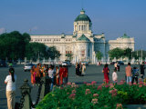 People in Front of National Assembly Hall, Bangkok, Thailand Photographic Print by Anders Blomqvist