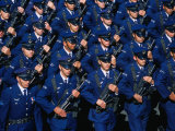 Carabineros Marching in a Military Parade on Avenue Baquedano, Iquigue, Tarapaca, Chile Photographic Print by Paul Kennedy