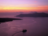 Kamen is at Sunset, Thira, Greece Photographic Print