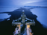The Bridge of the Icebreaker Nathaniel B. Palmer as it Sails up an Open Lead Photographic Print by Maria Stenzel