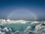 A Strange Halo Appears on the Horizon of the Icy Arctic Environment Photographic Print by Norbert Rosing