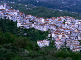 Rivello, Town of White-Washed Houses with Terracotta Roofs, Rivello, Basilicata, Italy Photographic Print by Bill Wassman