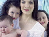 Mother with Infant and Two Daughters Photographic Print by Mark Hunt