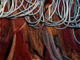 Fishing Net and Ropes at Peniche, Estremadura, Portugal Photographic Print by Mark Daffey