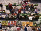 Food Market in Central Square, Freising, Germany Photographic Print by Wayne Walton