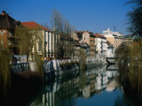 Ljubljanica River Seen from Cevljarski (Cobbler) Bridge, Ljubljana, Slovenia Photographic Print by Martin Moos