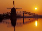 Rural Windmill at Sunset Photographic Print
