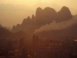 Industry on Outskirts of Guilin Against Backdrop of Limestone Karst Peaks, Guilin, Guangxi, China Photographic Print by Richard I'Anson